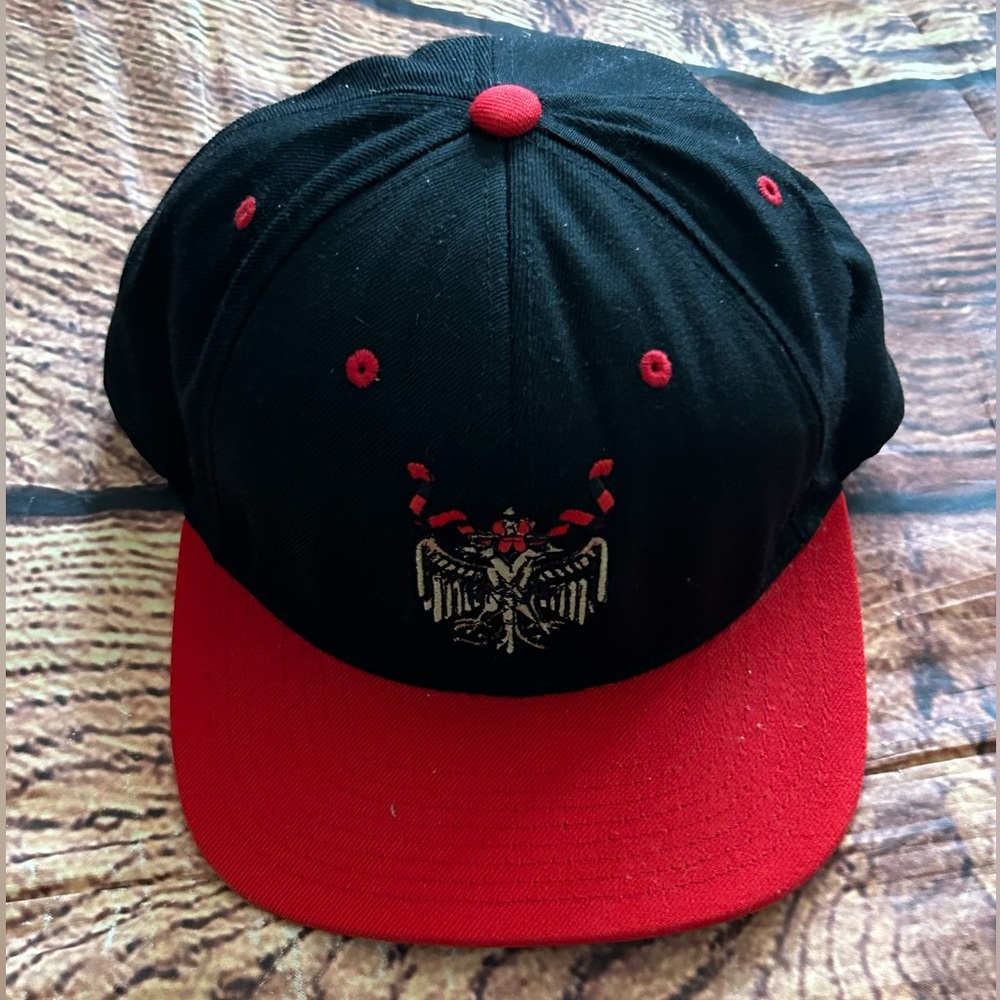 Rumple Minze Schnapps‎ Liqueur Snapback Adjustable Hat Wool Blend Black Red